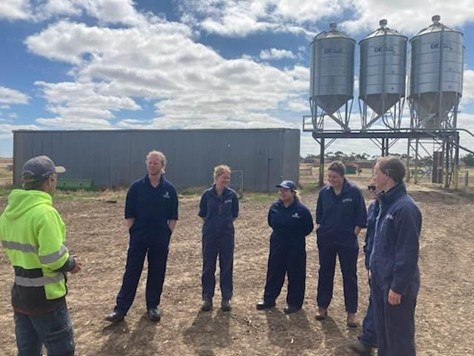 vet placement vic2 Students engaging in consultation with free range pig farm manager.